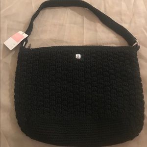 Lina black crochet handbags
